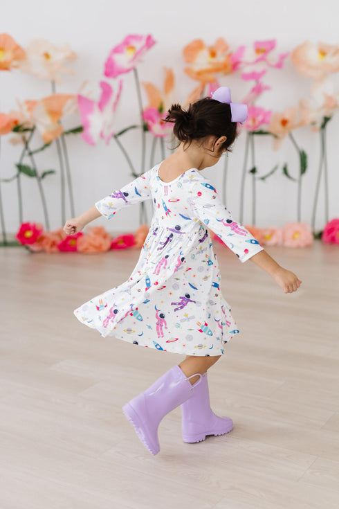 out-of-this-world-3-4-sleeve-pocket-twirl-dress Mila &  Rose - Sophia's Style--2T--3